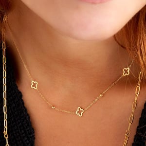 Necklace open clovers h5 Picture3